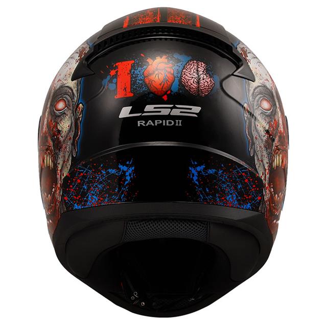 Ls2 Rapıd 2 Zombıe Kapalı Kask Siyah - Kırmızı