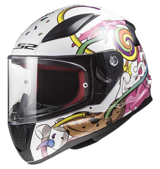 Ls2 Rapıd Mını Crazy Pop Kapalı Çocuk Kask Beyaz-pembe SMALL