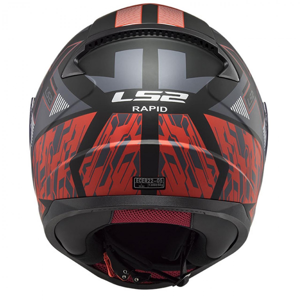 Ls2 Rapıd Xtreet Kapalı Kask Mat Siyah - Kırmızı MEDIUM