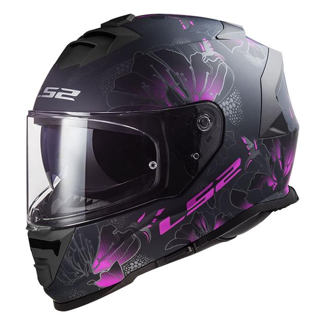 Ls2 Storm 2 Kapalı Kask Burst Mat Siyah Pembe