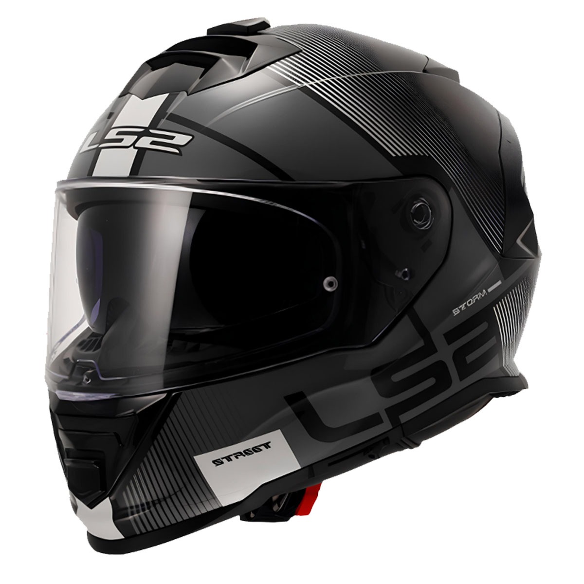 Ls2 Storm 2 Kask Kapalı Epıc Siyah-beyaz