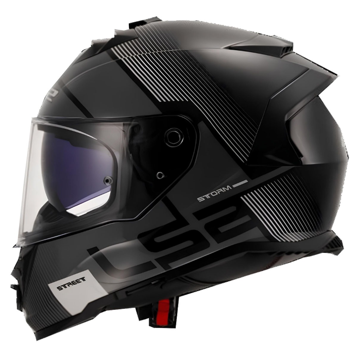 Ls2 Storm 2 Kask Kapalı Epıc Siyah-beyaz