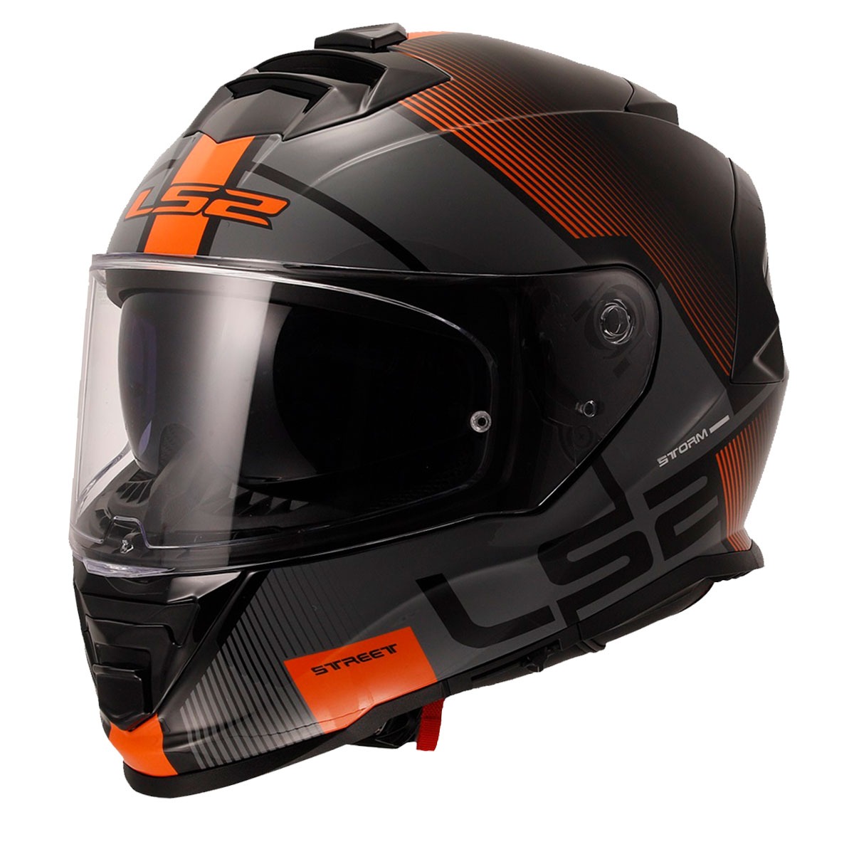 Ls2 Storm 2 Kask Kapalı Epıc Siyah-turuncu