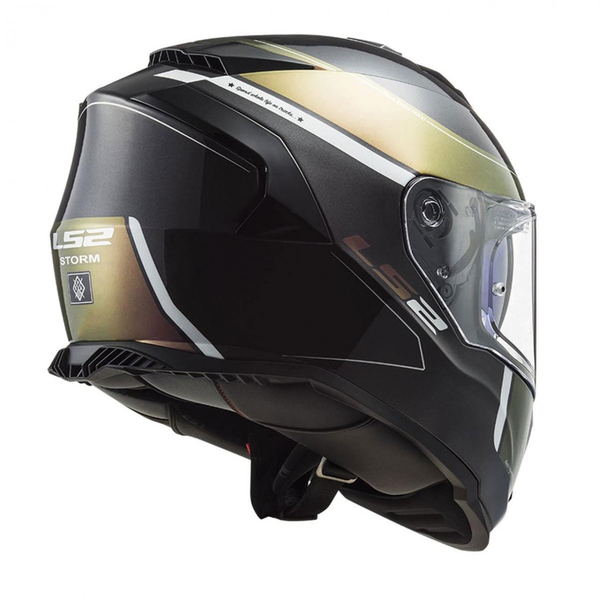 Ls2 Storm 2 Velvet Kapalı Kask Mat Siyah - Gökküşağı