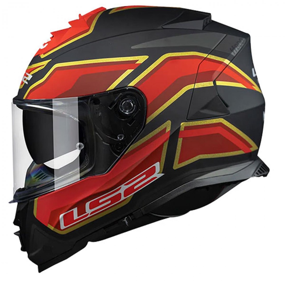Ls2 Storm Foggy Kapalı Kask Mat Siyah-kırmızı LARGE