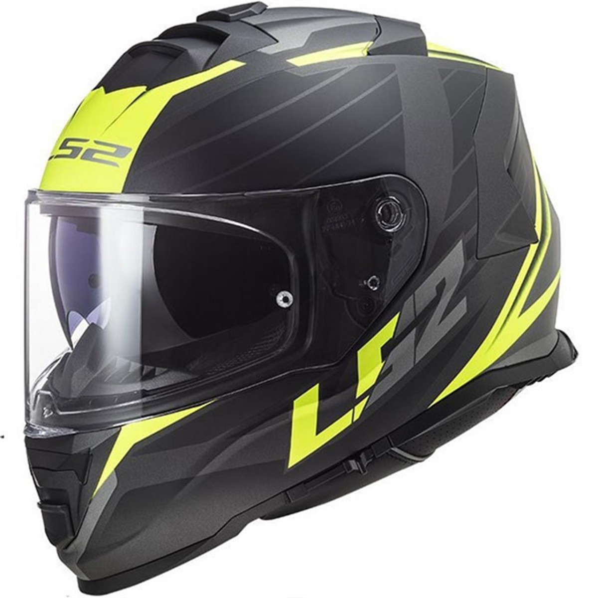 Ls2 Storm Nerve Kapalı Kask Mat Siyah-neon Sarı MEDIUM