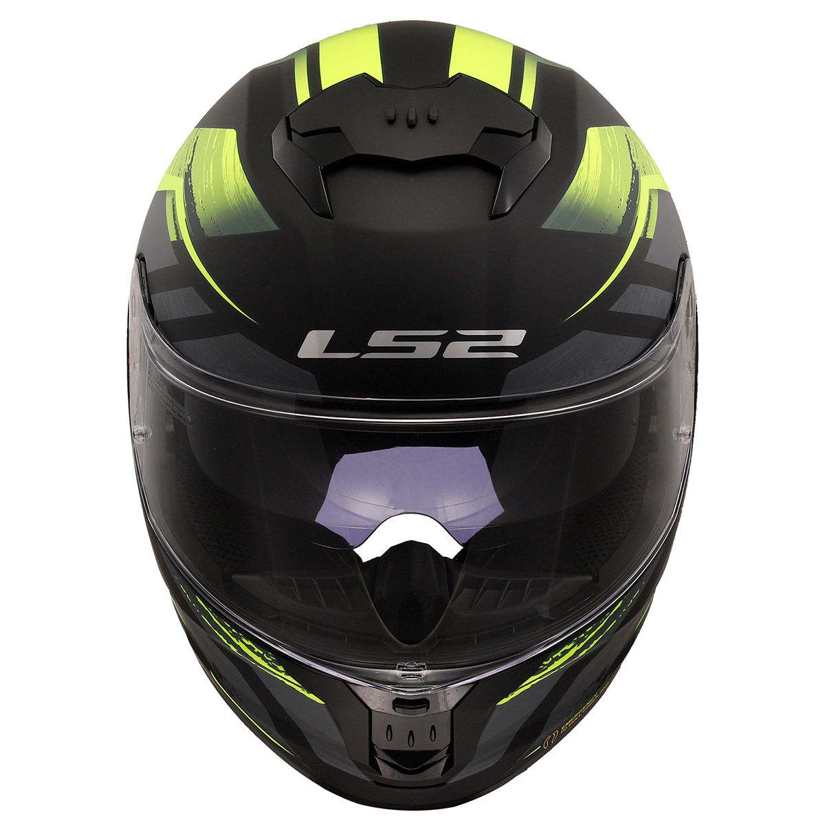 Ls2 Stream 2 Fury Kapalı Kask Mat Siyah-gri-neon Sarı 3X-LARGE