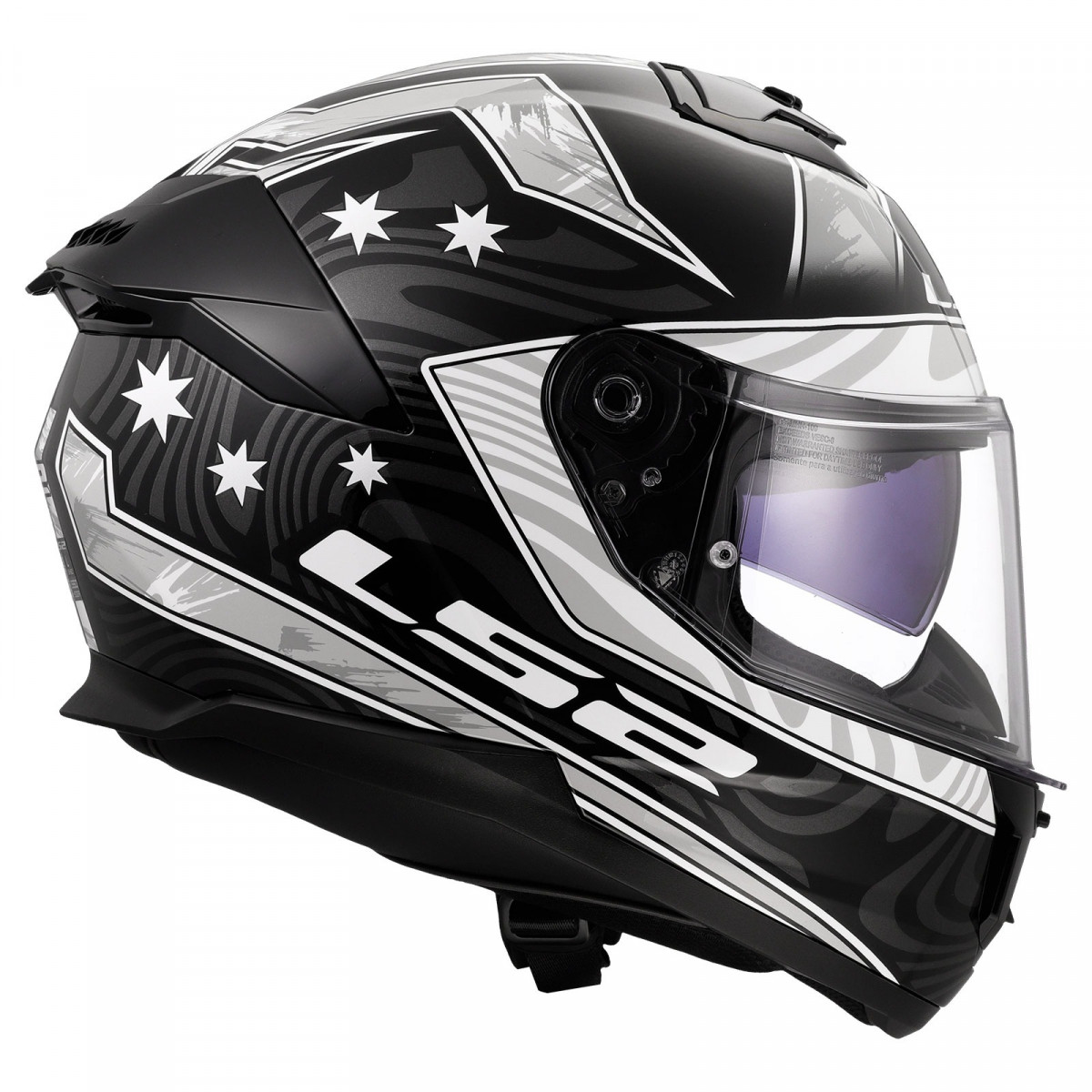 Ls2 Stream 2 Galdam Siyah-beyaz Kask