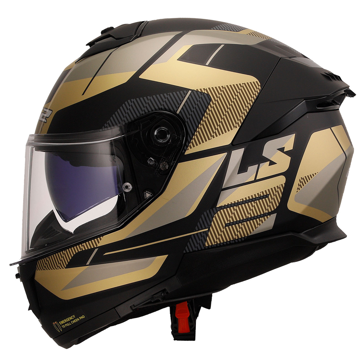 Ls2 Stream 2 Road Kapalı Kask Mat Siyah-gold-gri