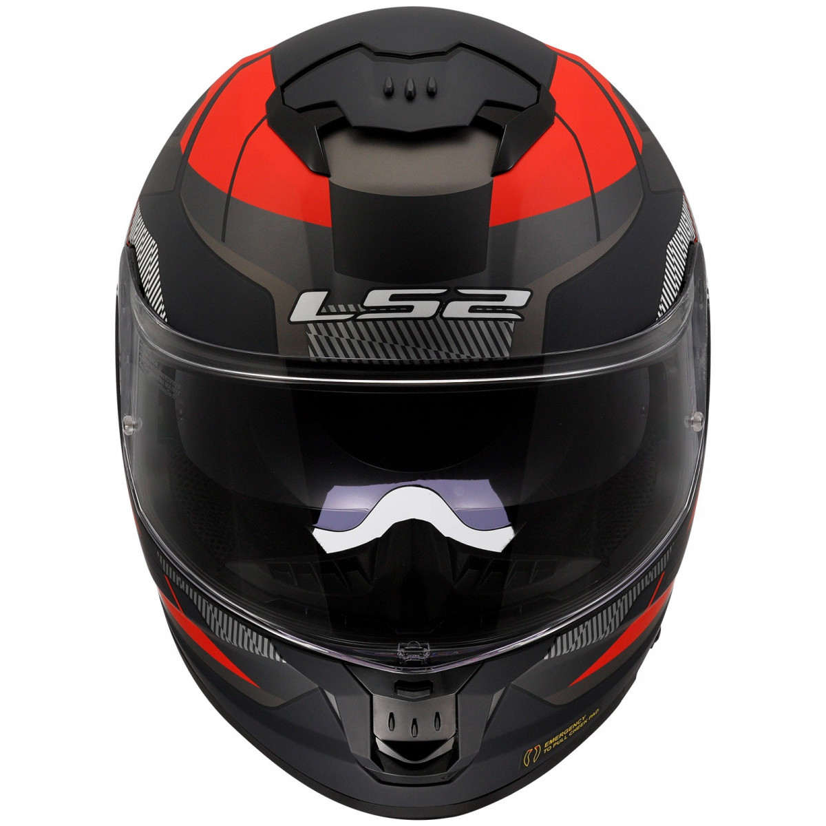 Ls2 Stream 2 Road Kapalı Kask Mat Siyah-tıtanıum-kırmızı