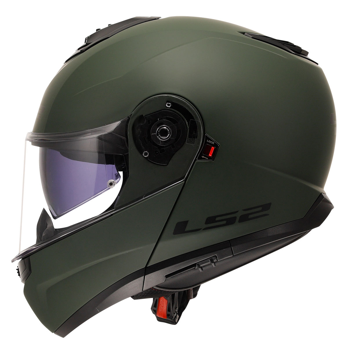 Ls2 Strobe 2 Çene Açılır Kask Mat Yeşil 2X-LARGE