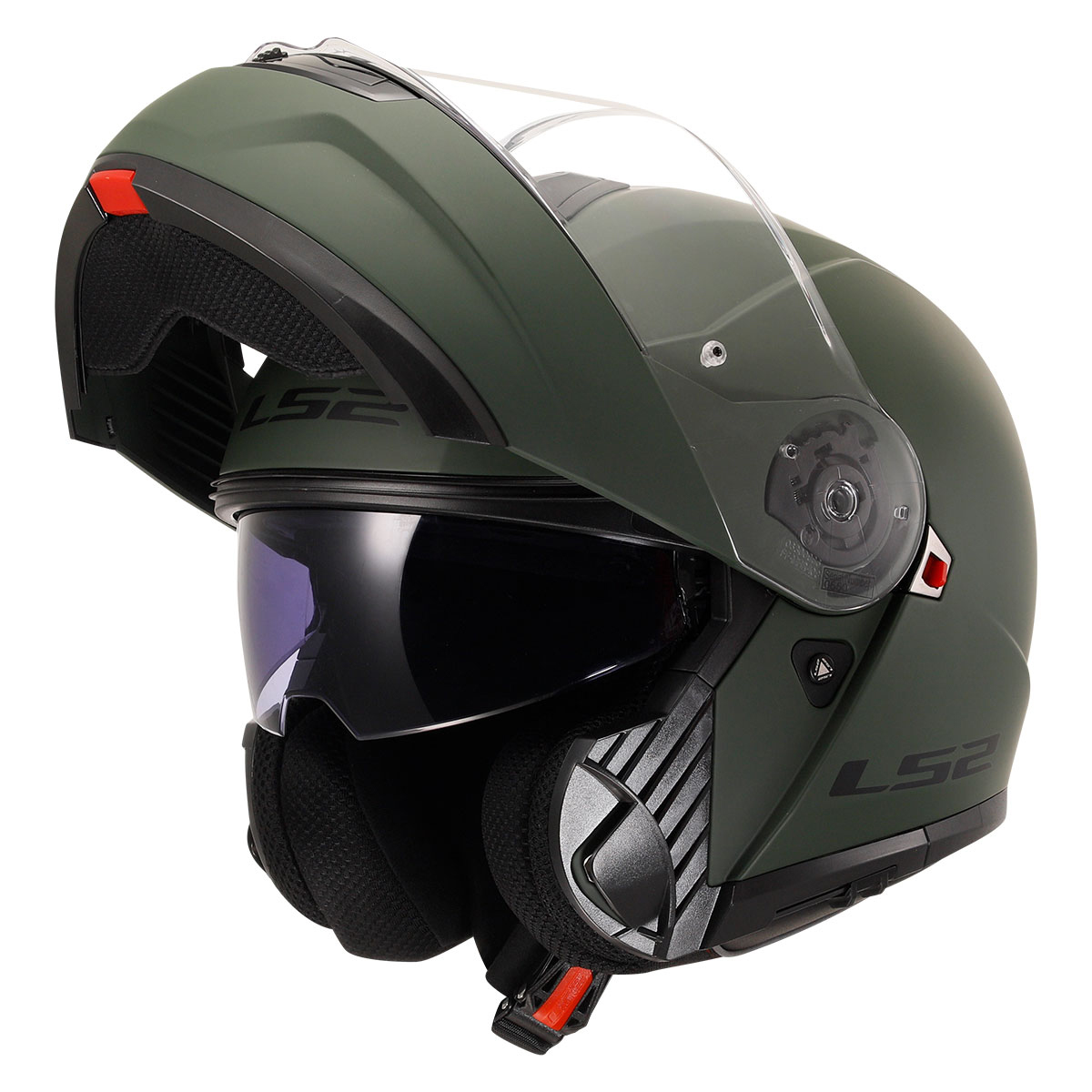 Ls2 Strobe 2 Çene Açılır Kask Mat Yeşil 2X-LARGE