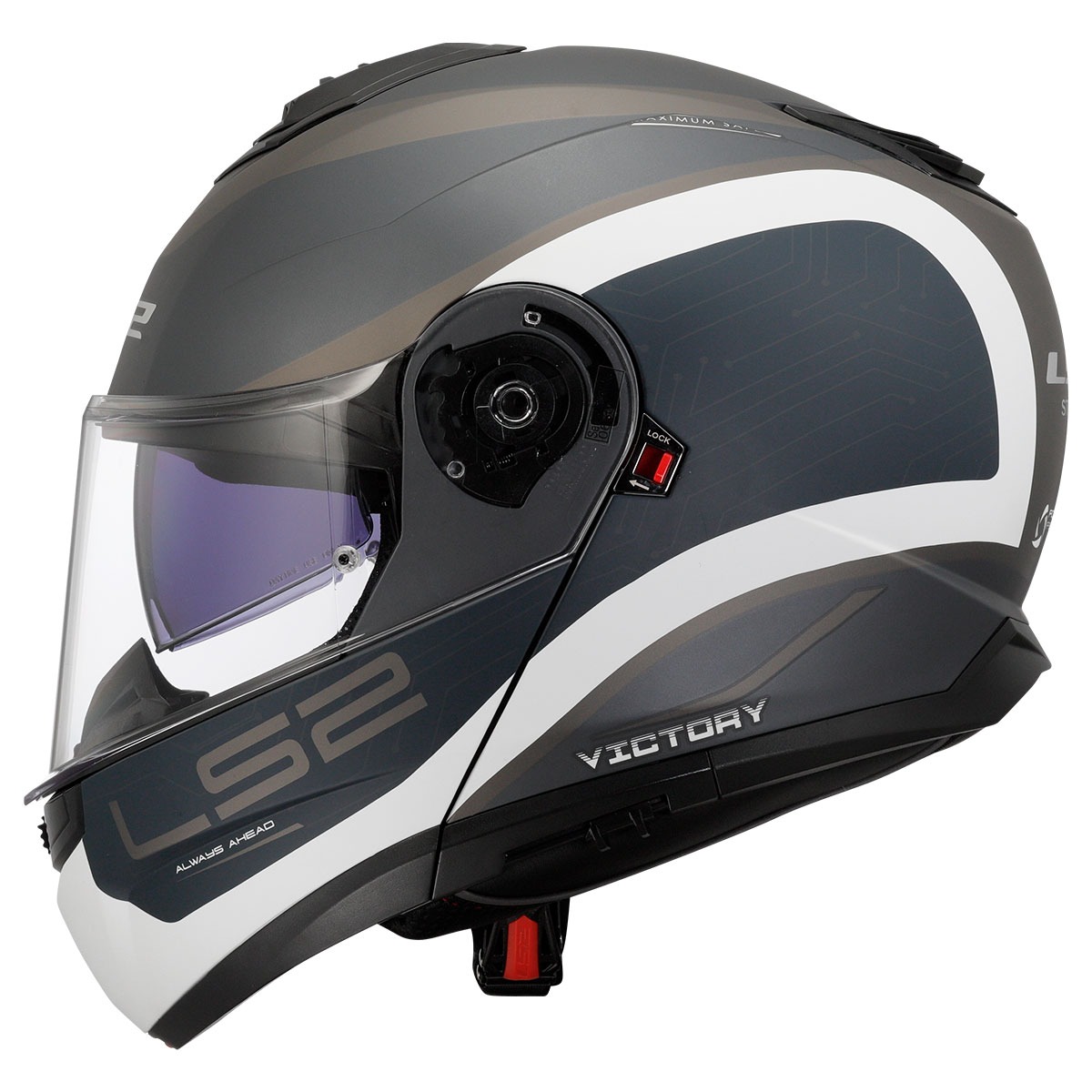 Ls2 Strobe 2 Vıctory Mat Gri-mavi-kum Kask