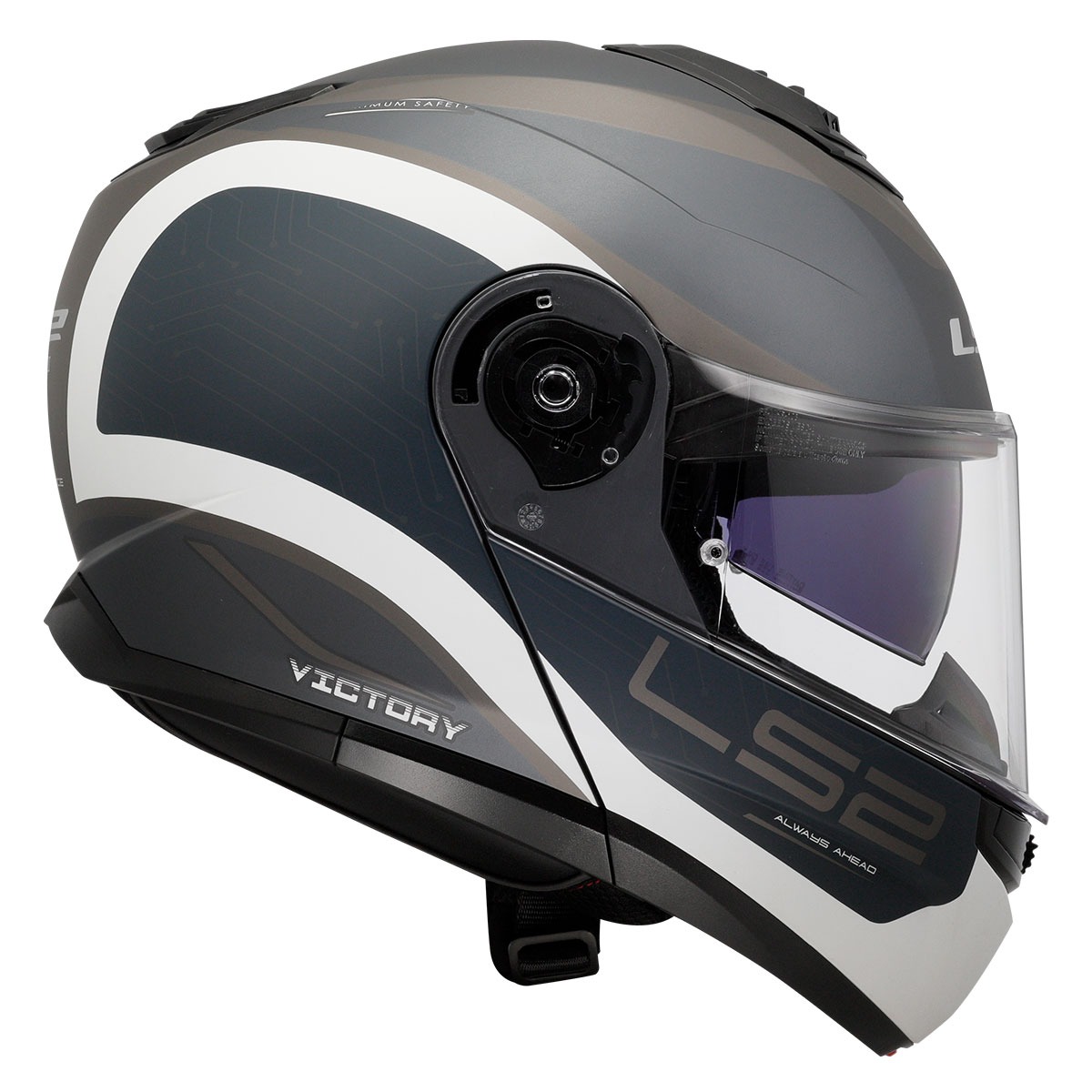 Ls2 Strobe 2 Vıctory Mat Gri-mavi-kum Kask