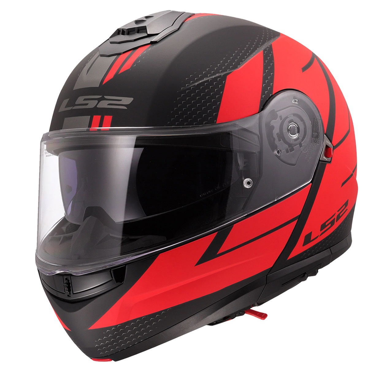 Ls2 Strobe 2 Code Mat Siyah - Kırmızı Çene Açılır Kask Ls2 Strobe 2 Code Mat Siyah - Kırmızı Çene Açılır Kask