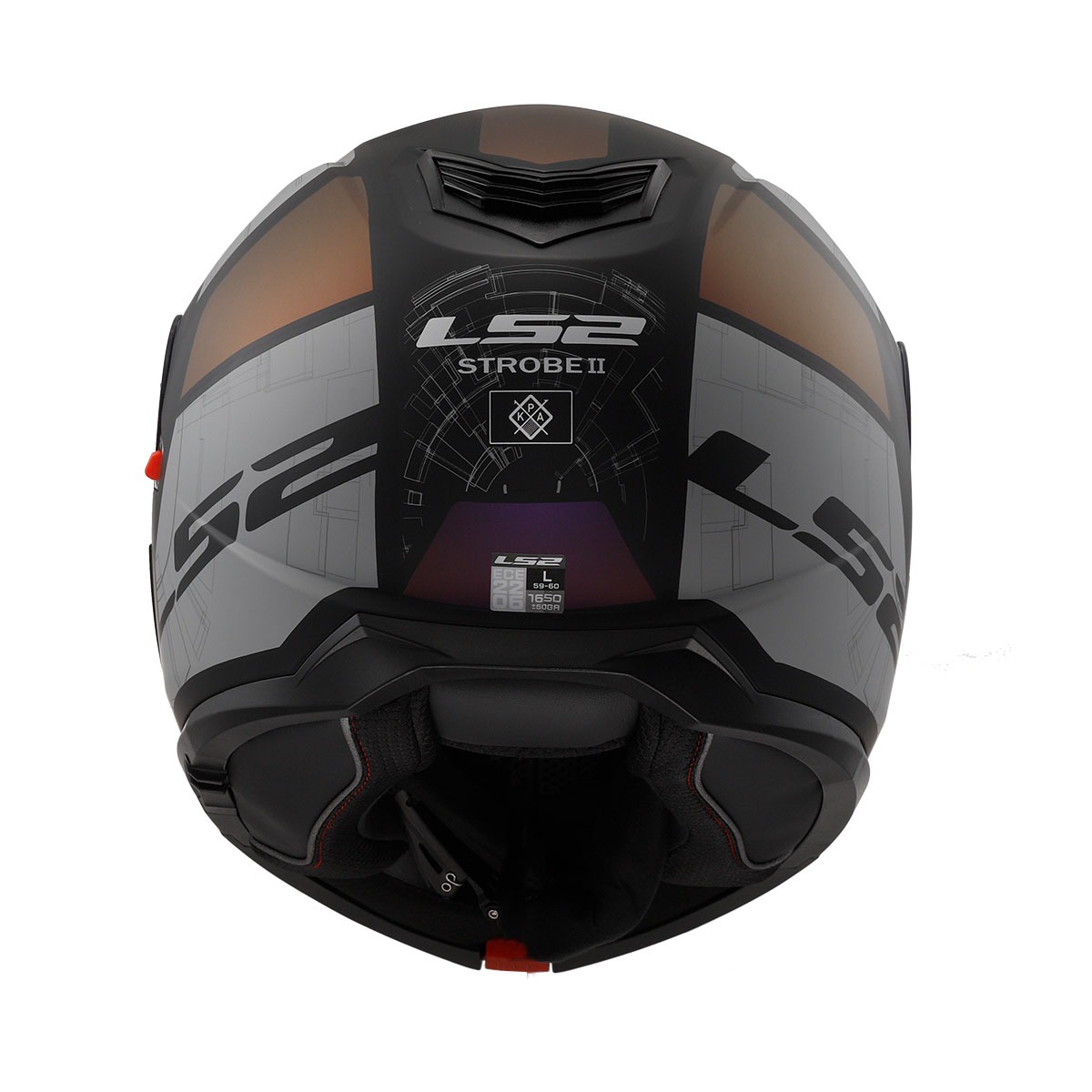 Ls2 Strobe 2 Orıon Mat Siyah-mor-mavi Kask