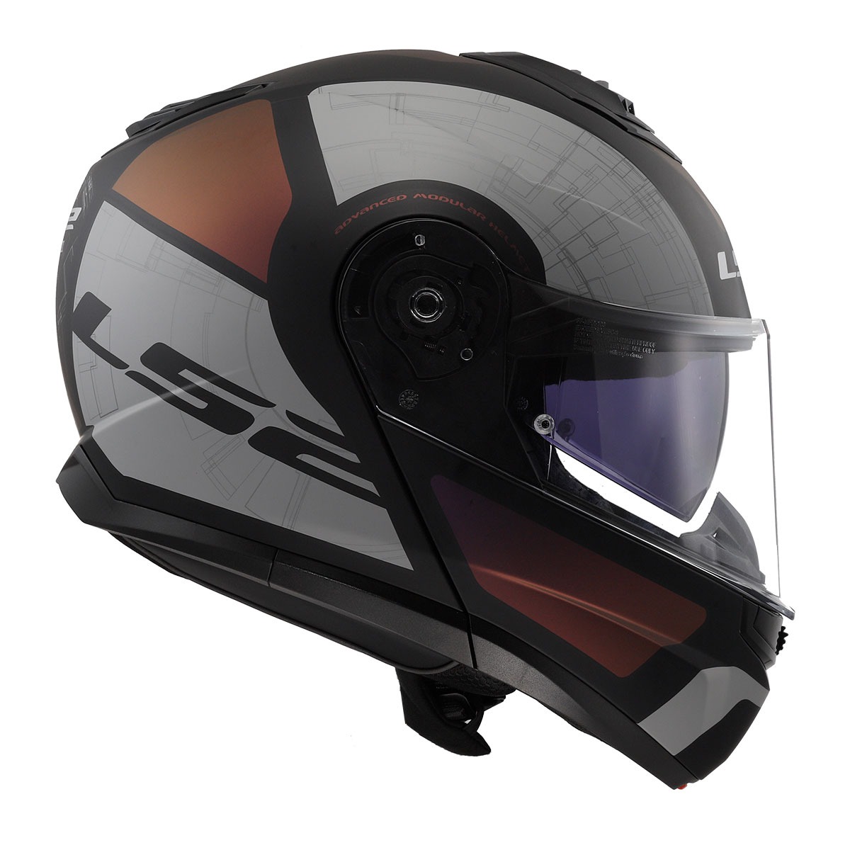 Ls2 Strobe 2 Orıon Mat Siyah-mor-mavi Kask