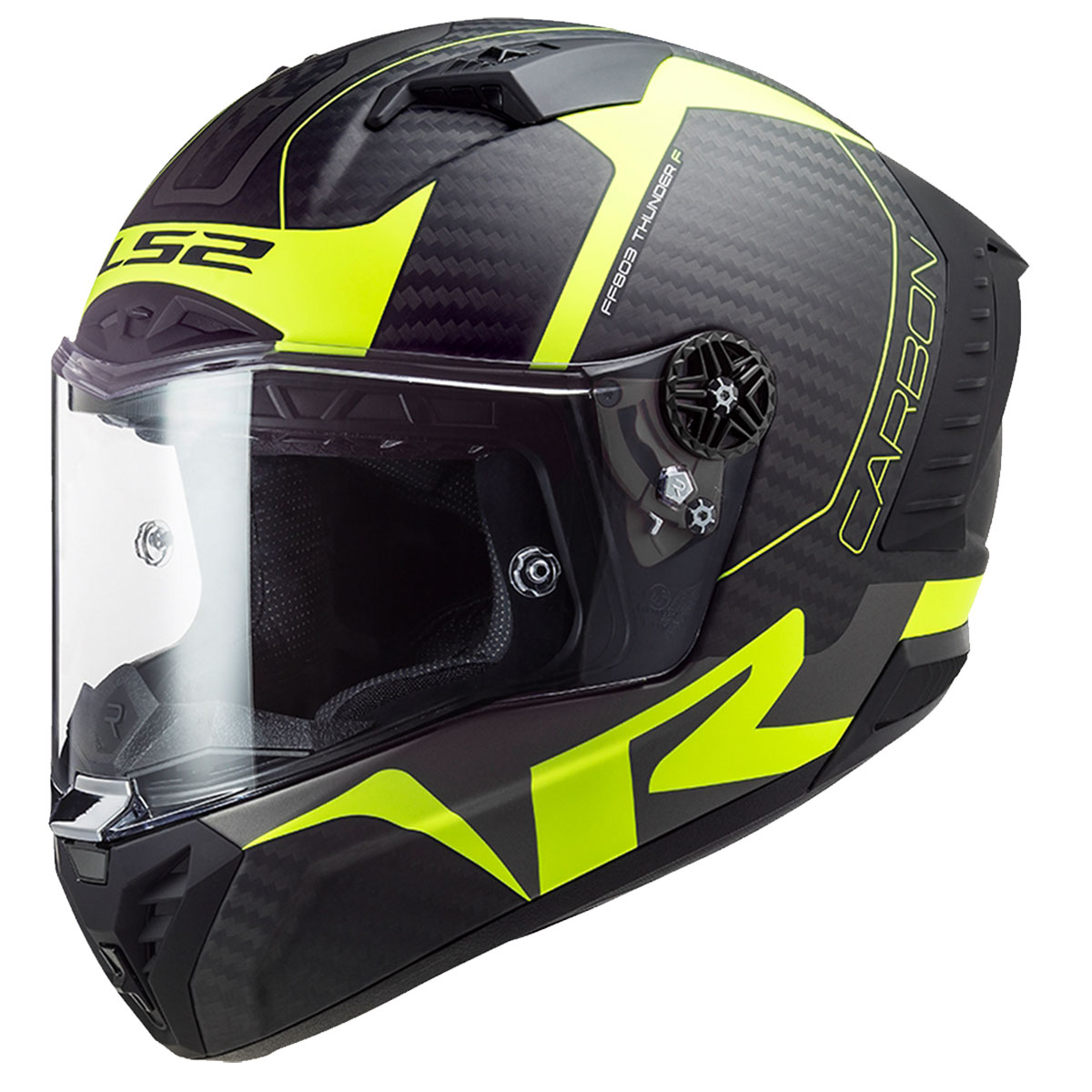 Ls2 Thunder Karbon Racıng 1 Kapalı Kask Mat Neon Sarı