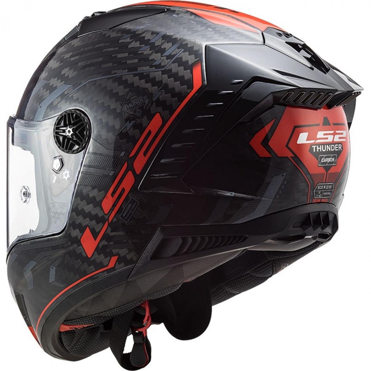 Ls2 Thunder Sputnık Kapalı Kask Metal Kırmızı