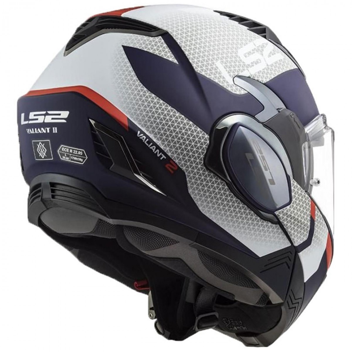 Ls2 Valıant 2 Cıtıus Çene Açılır Kask Beyaz-mavi