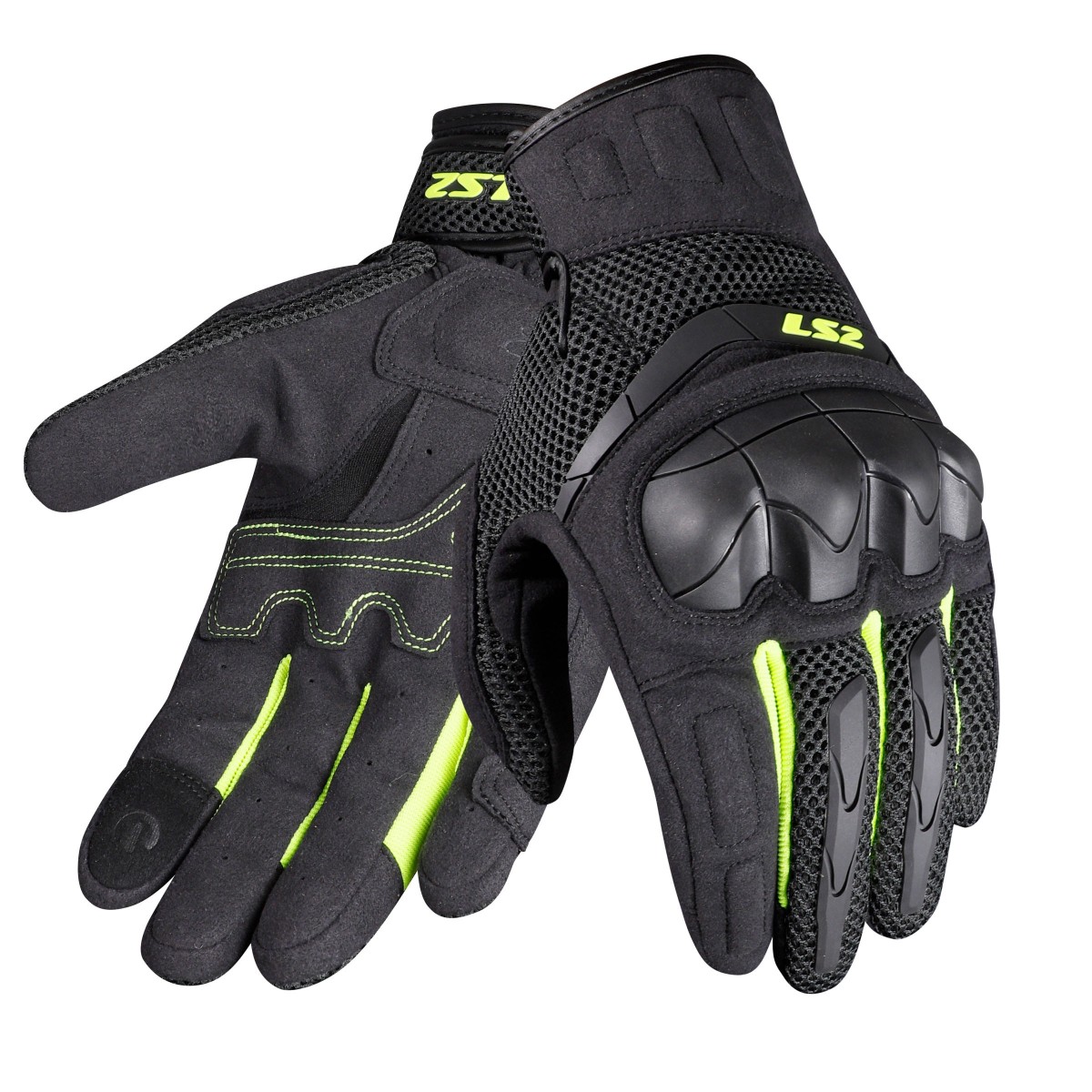 Ls2 Yazlık Eldiven Kubra Siyah Antrasit Neon Sarı X-LARGE