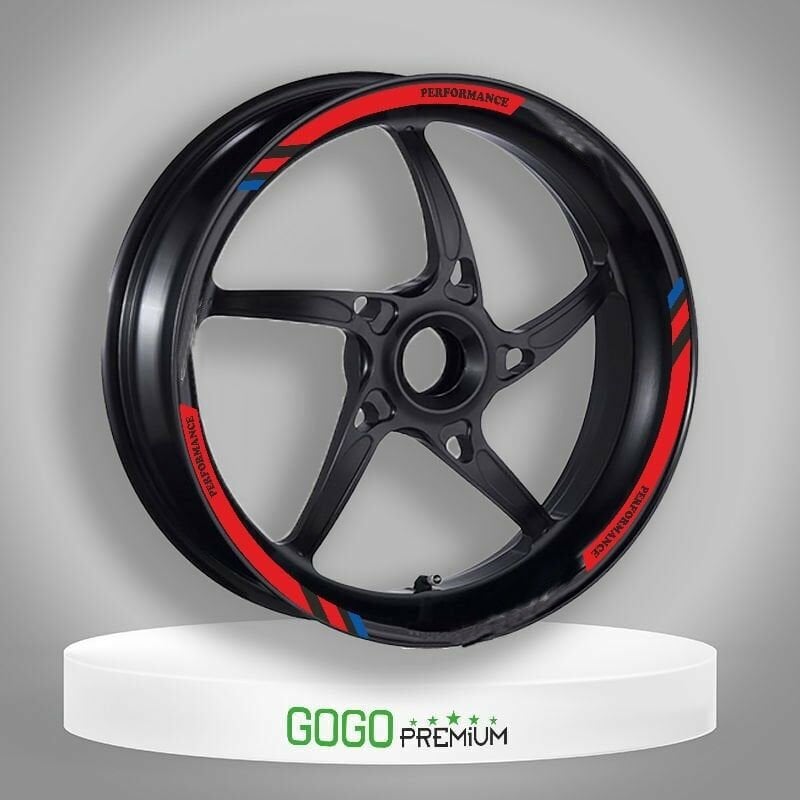 M Power Kırmızı Honda Dio Uyumlu 1 Set Jant Şeridi