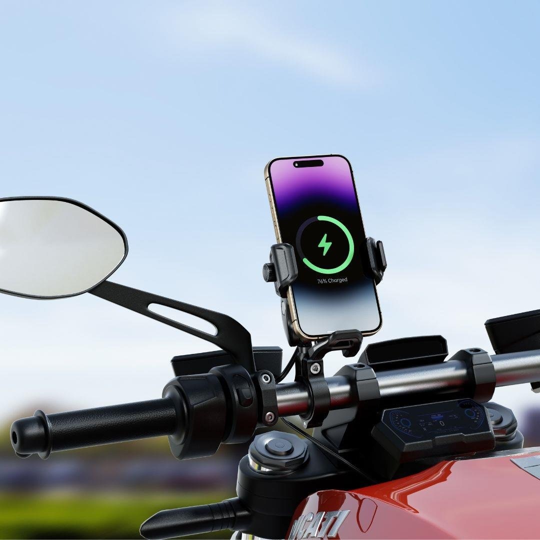 Nukrotech M33 Plus Titreşim Modüllü Telefon Tutucu (kablosuz Ve Type-c Şarjlı )