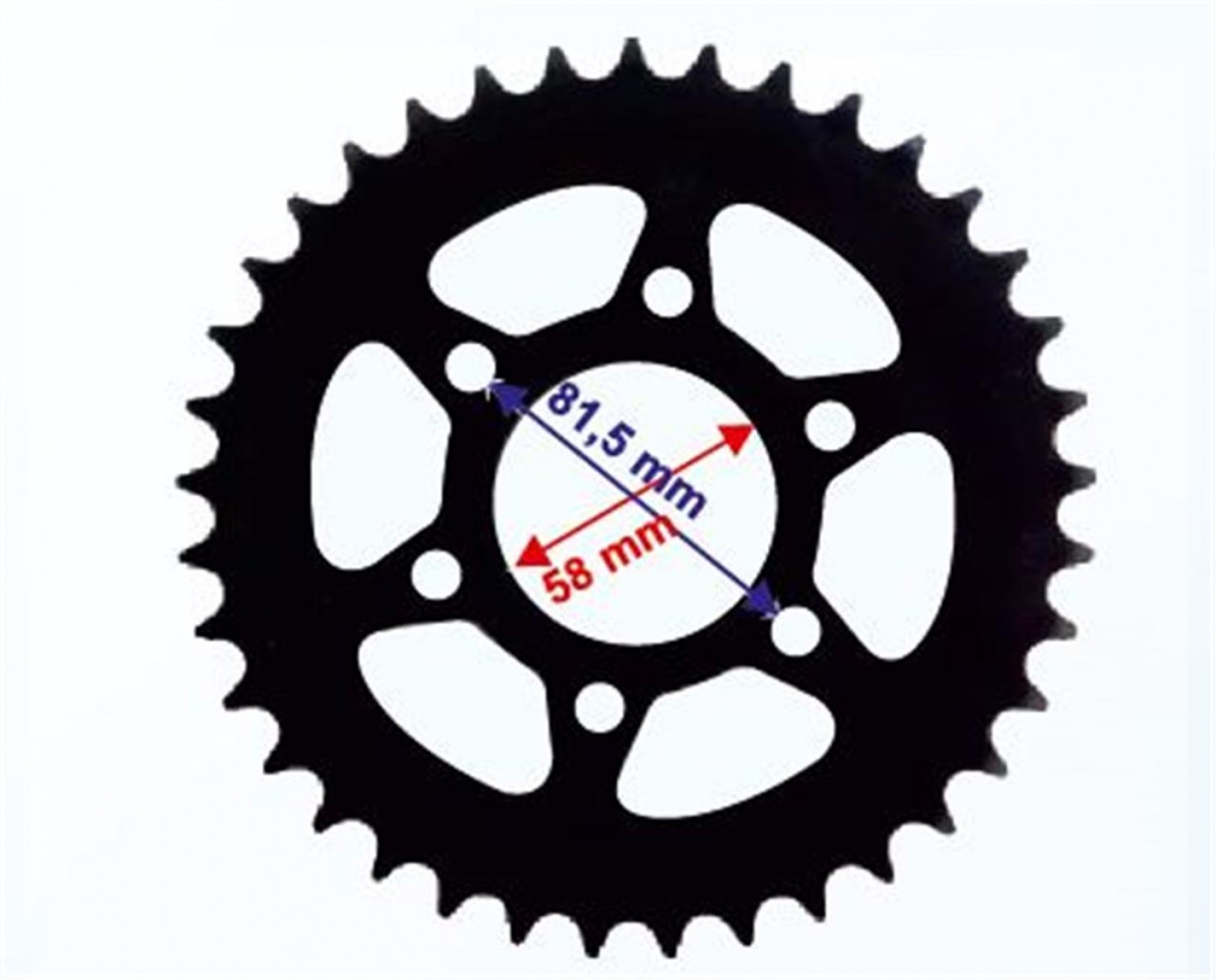 Bajaj Pulsar Ns200 37t Arka Dişli Motospartan (iç Çap 58mm - 6 Delikli)