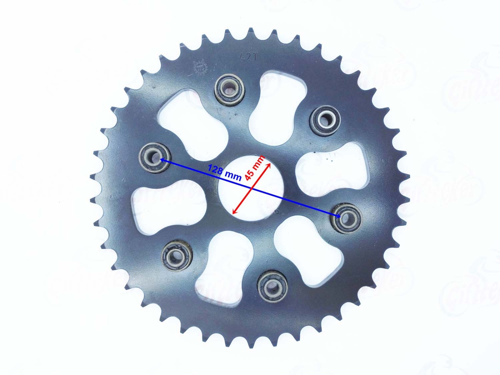 Motospartan Arka Dişli 42t-530 İç 45mm Yuki 250 İzci Cross 6 Takozlu Delikli