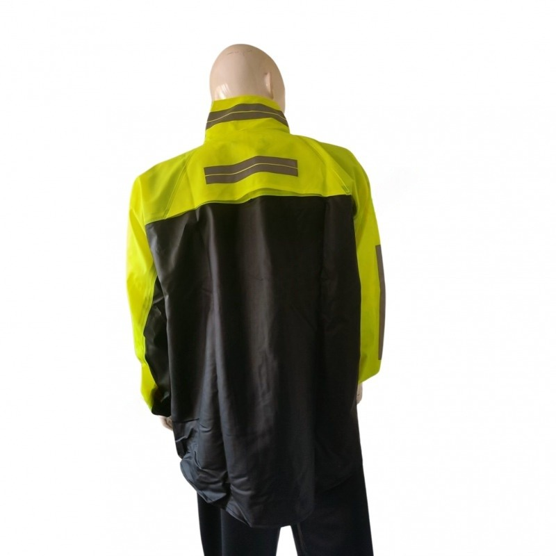 Motospartan Astarlı Yağmurluk Takım Kurye Paketçi Pvc Neon Sarı Siyah