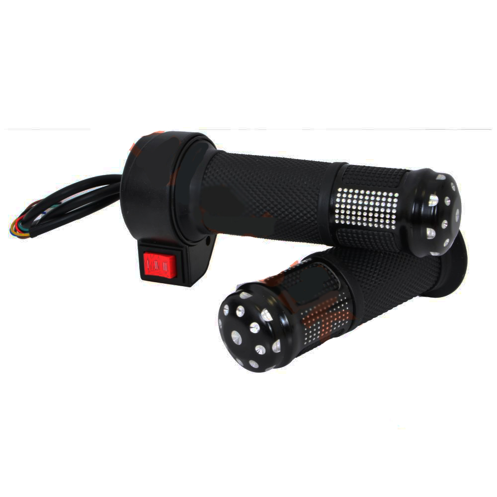 Motospartan Elcik Elektrikli Motorlar İçin Sağ Sol Takım 3 Vites Siyah Elektrikli-ebıke