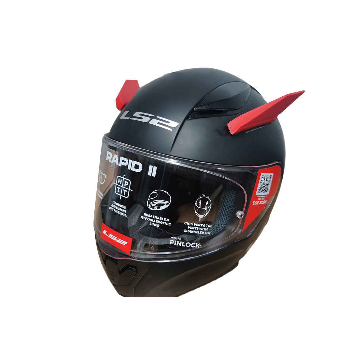 Motospartan Kask Süsü Kanat Kırmızı