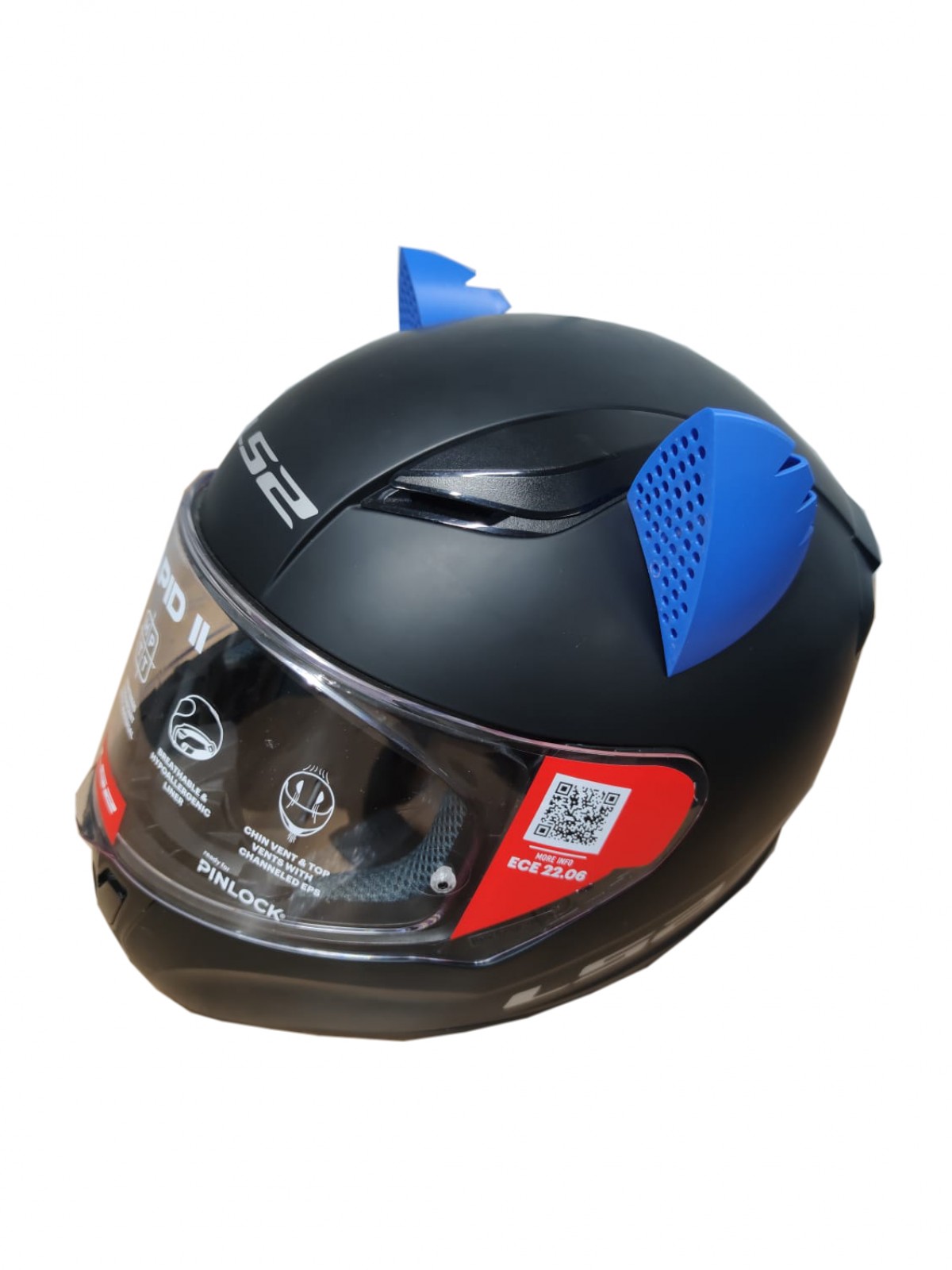 Motospartan Motosiklet Kaskı Kedi Kulağı Mor