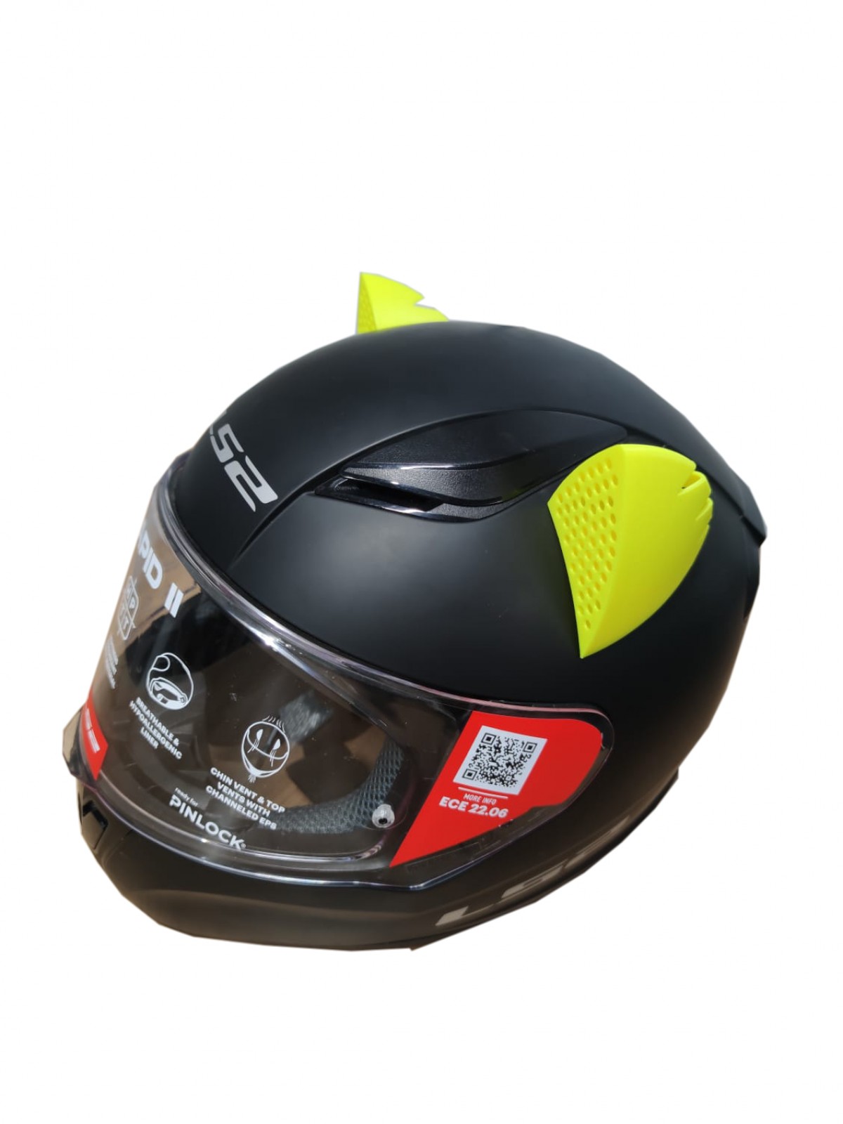 Motospartan Motosiklet Kaskı Kedi Kulağı Yeşil