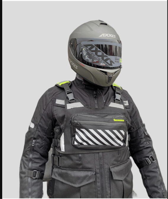 Motospartan Reflektörlü Göğüs Çantası