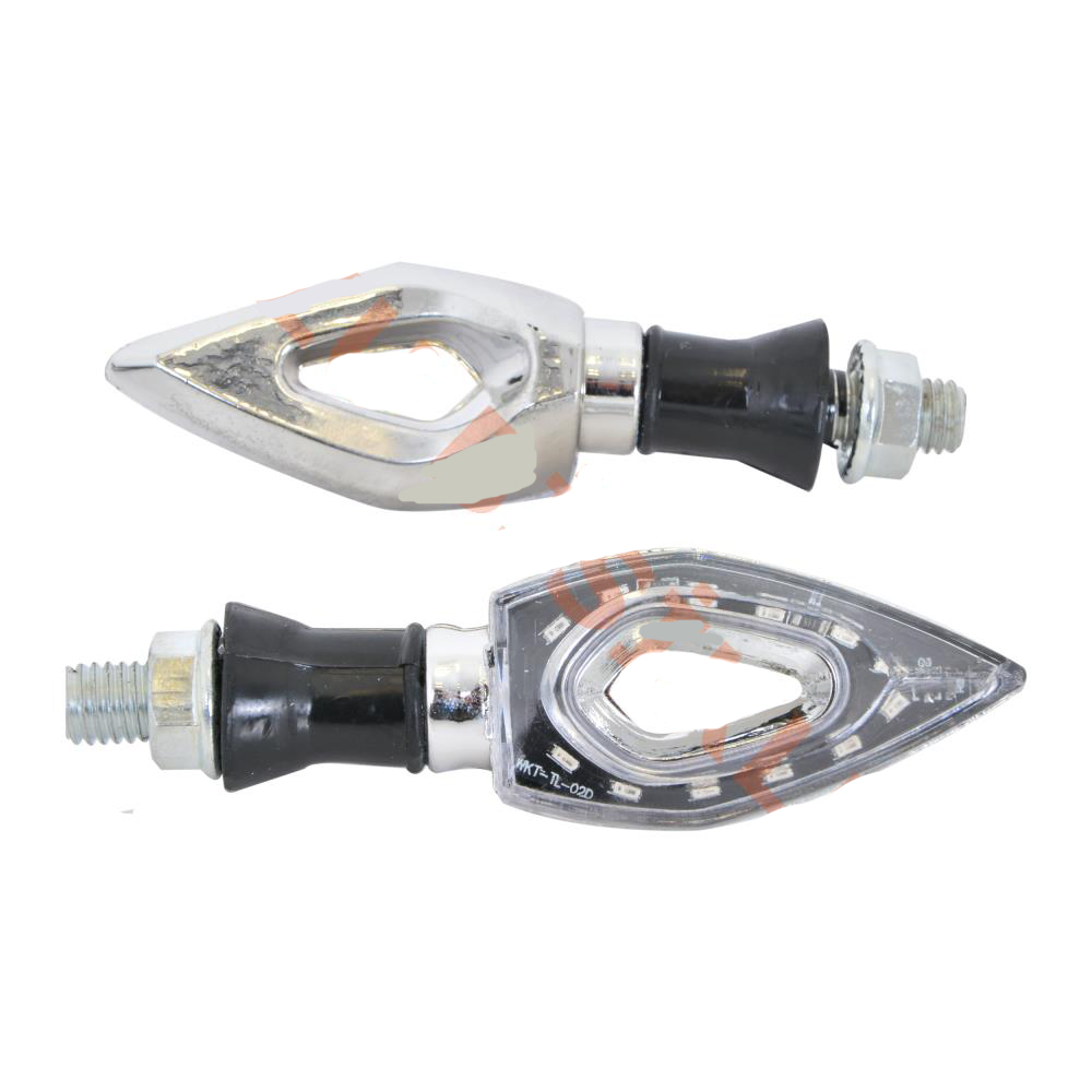 Motospartan Sinyal Sarı Işık Kayan Led Takım Krom Wkt-tl-02
