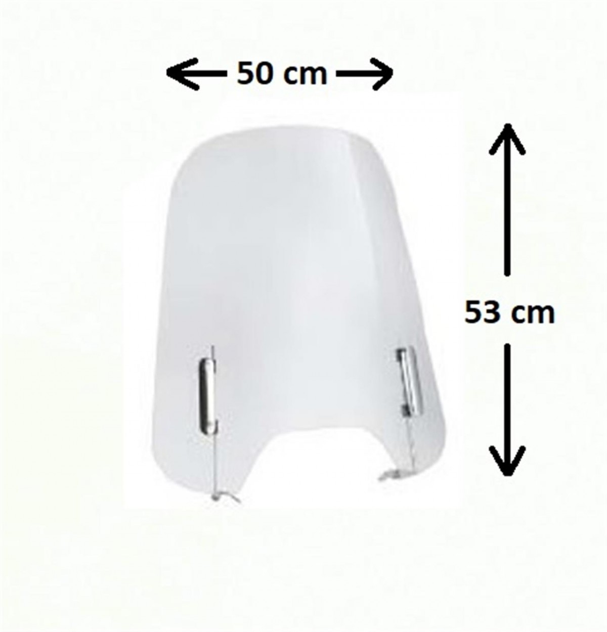 Motospartan Siperlik Camı Büyük Boy Bs0634 50cm X 53cm X 3mm Scooter Ve Motosiklet İçin