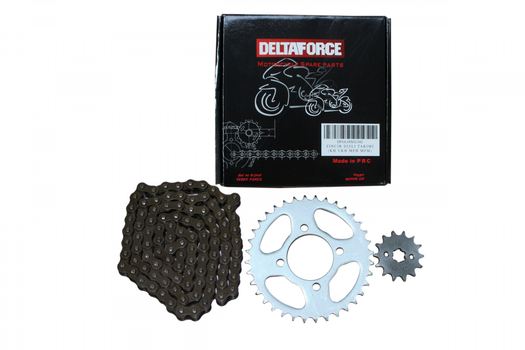 Motospartan Zincir Dişli Seti (14t/36t 428-110l) Cub100 Mondıal Kh Ukh Sfc Asya Ramzey Kanunı