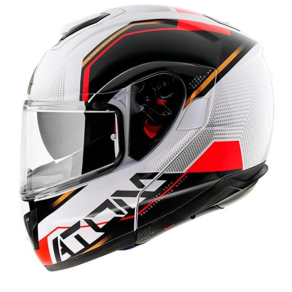 Mt Atom Quark Çene Açılır Kask Vizörlü Red