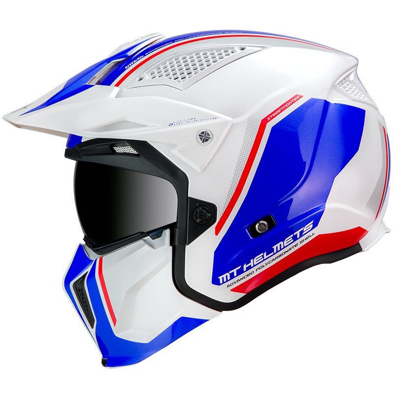 Mt Streetfıghter Sv Twın B7 Çene Çıkartılabilir Kask İnci Mavi Small
