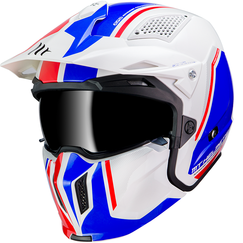 Mt Streetfıghter Sv Twın B7 Çene Çıkartılabilir Kask İnci Mavi Small