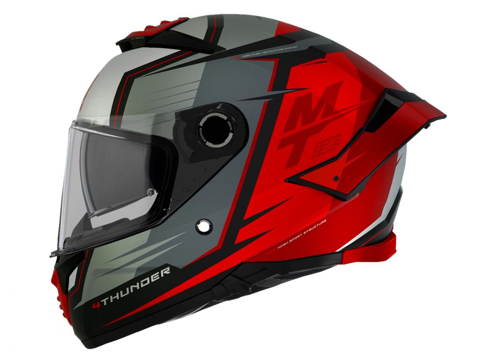 Mt Thunder 4 Jerk B5 Kapalı Kask Mat Kırmızı