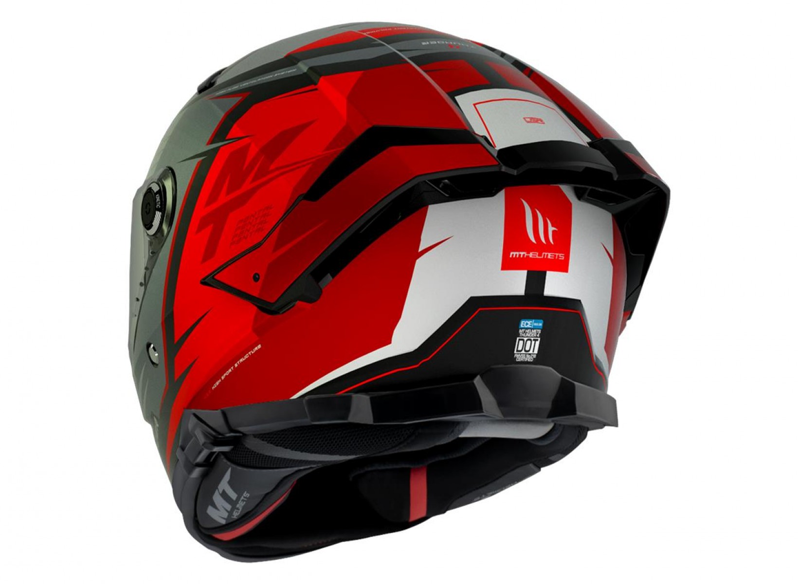 Mt Thunder 4 Jerk B5 Kapalı Kask Mat Kırmızı