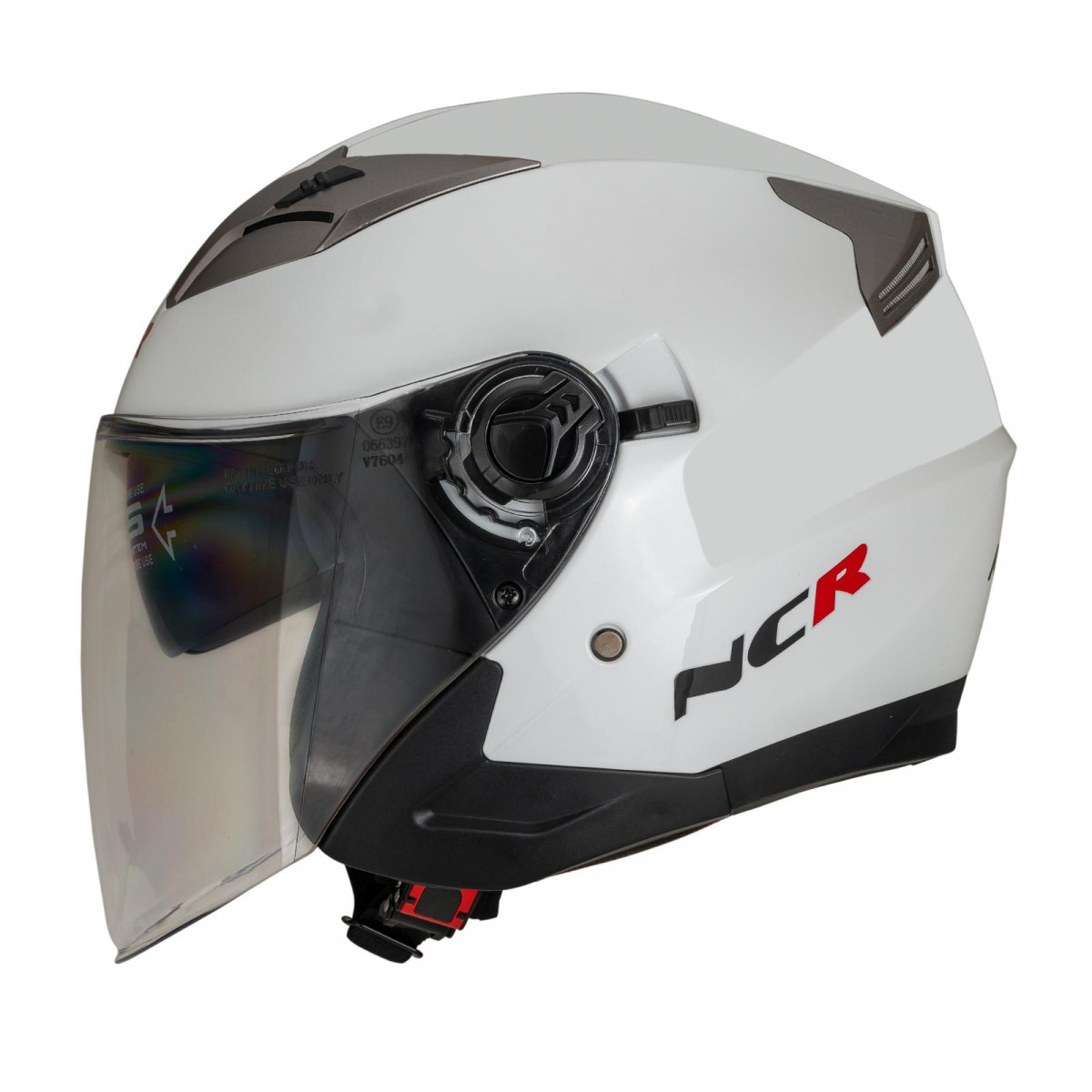 Ncr 708 Yarım Yazlık Kask Beyaz Güneş Vizörlü