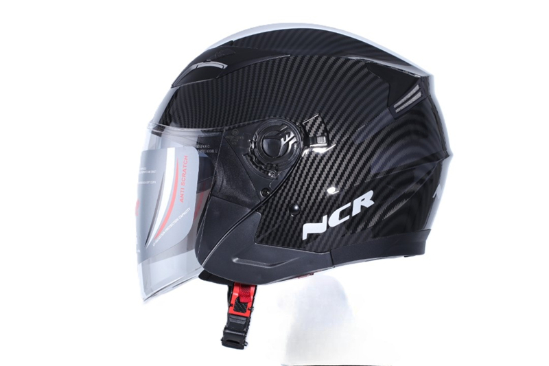 Ncr 708 Yarım Yazlık Kask Carbon Desenli Güneş Vizörlü