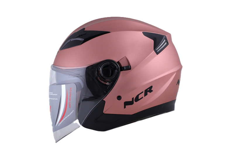 Ncr 708 Yarım Yazlık Kask Rose Gold Güneş Vizörlü (gül Kurusu)