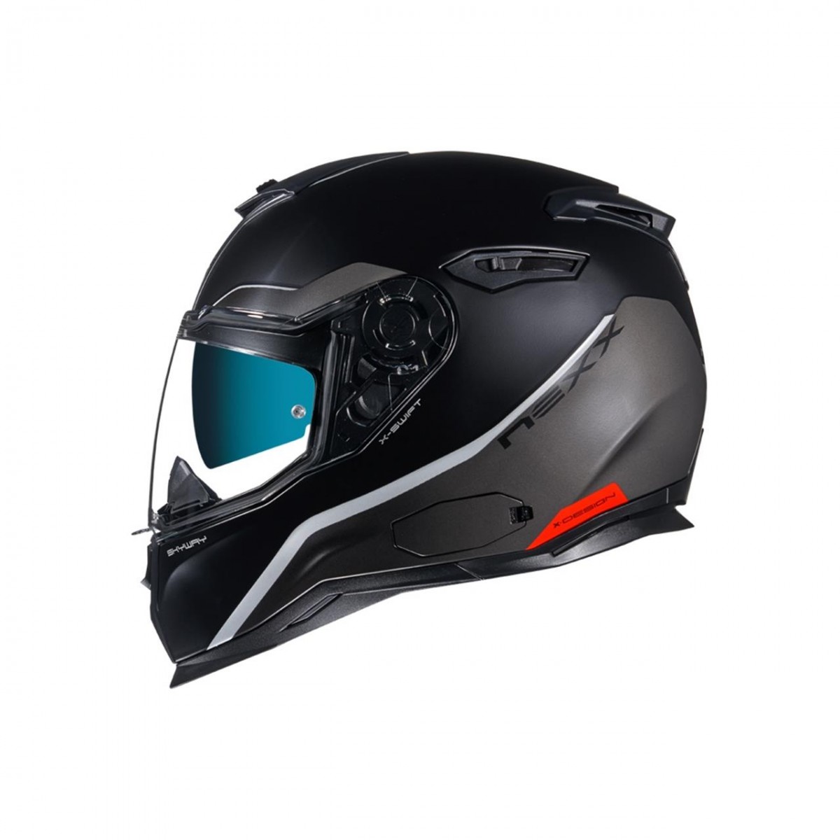 Nexx Sx.100 Skyway Kapalı Kask Mat Siyah-gri X-LARGE