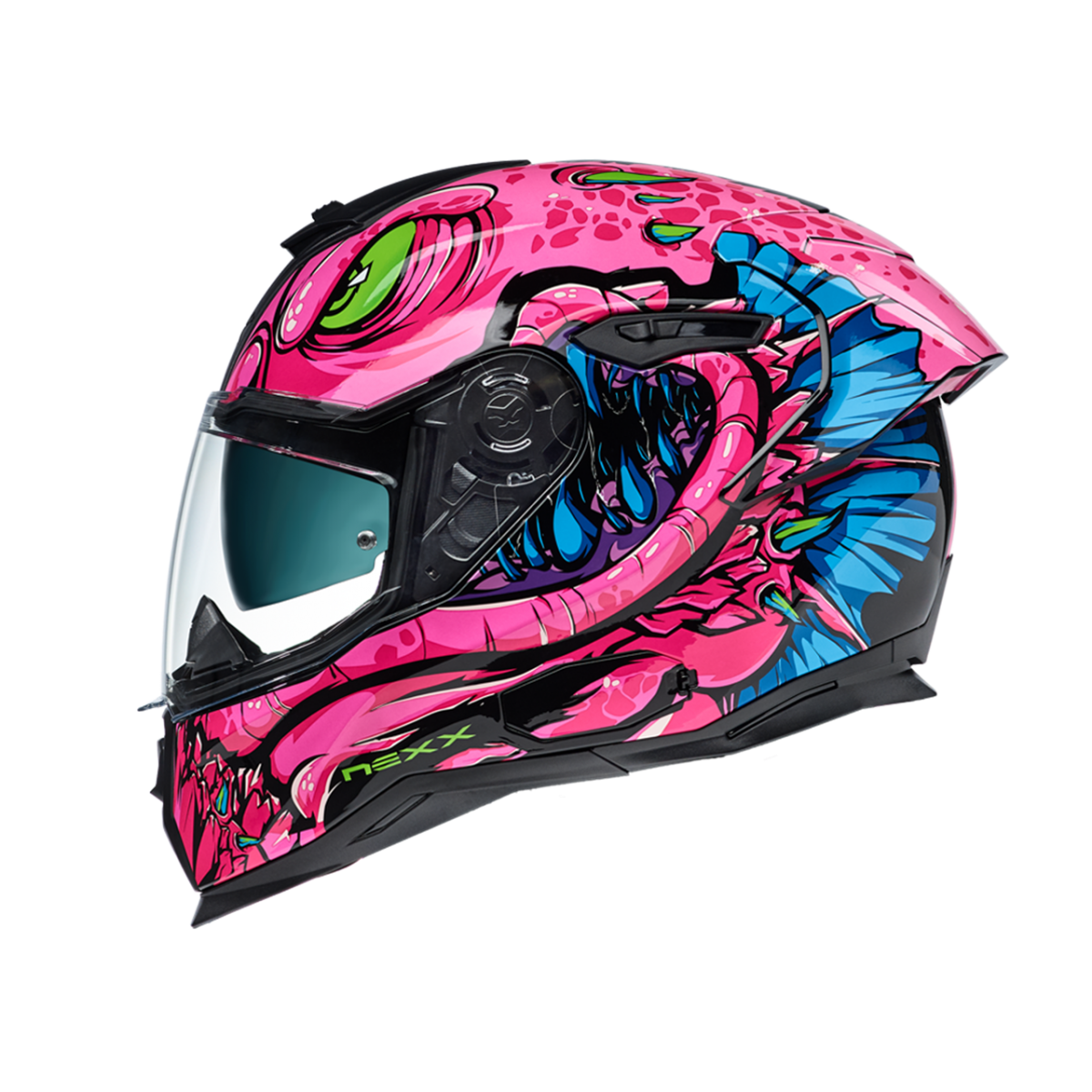 Nexx Sx.100r Abısal Kapalı Kask Pembe-mavi SMALL