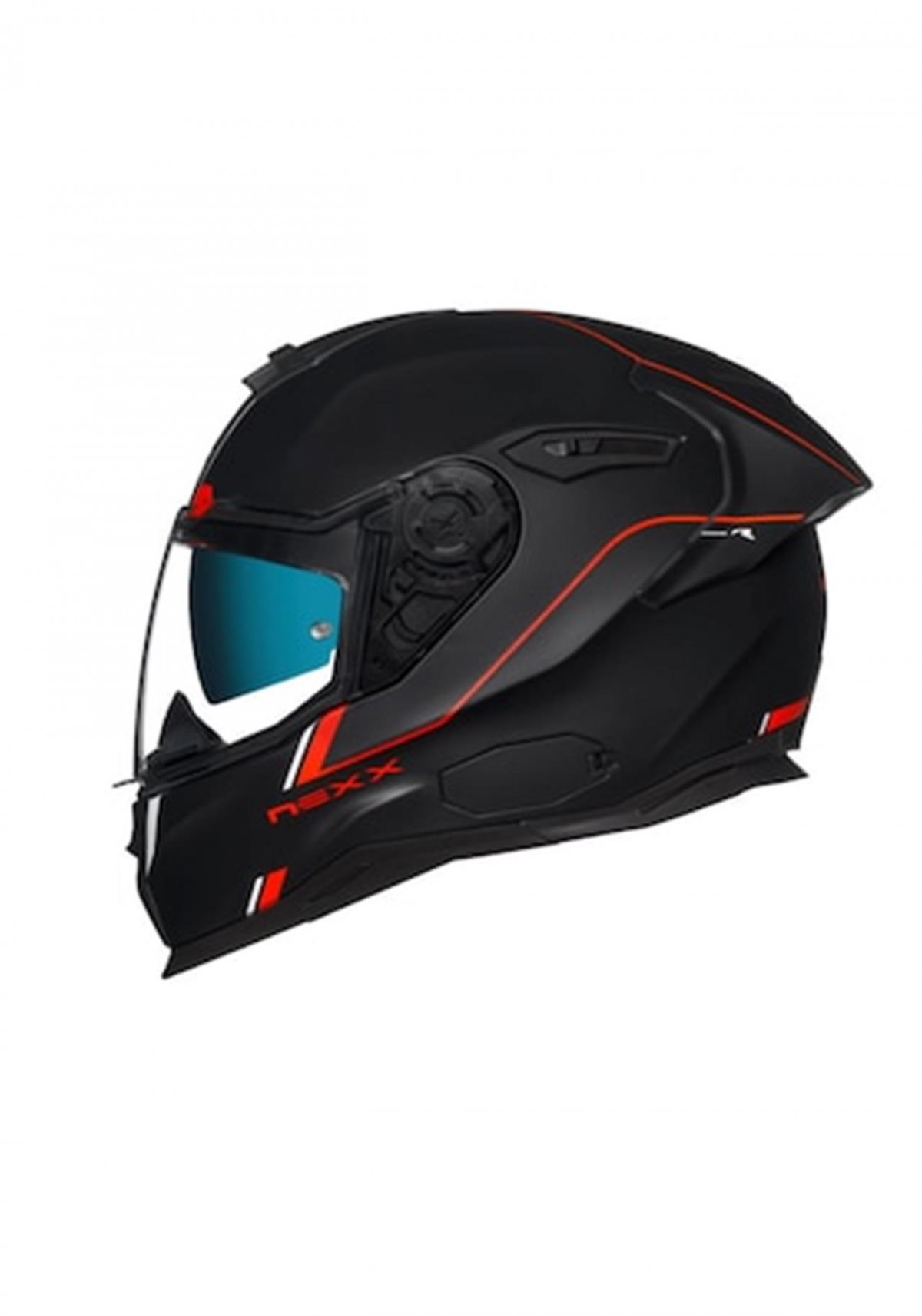 Nexx Sx.100r Kapalı Kask Frenetıc Mat Siyah-kırmızı