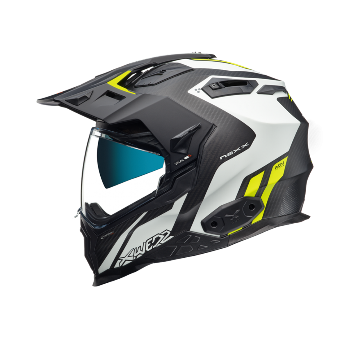 Nexx X.wed 2 Vaal Kapalı Karbon Kask Mat Beyaz-neon Sarı